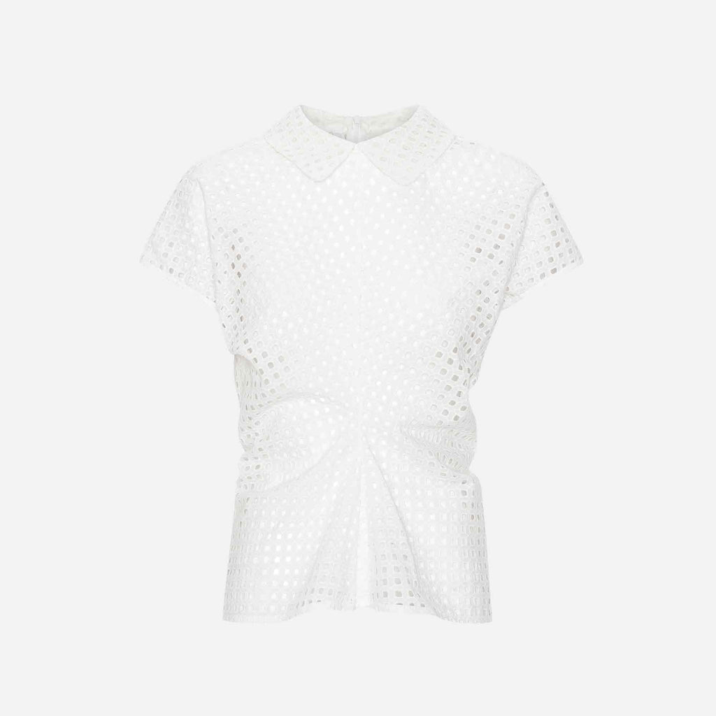 Joey Embroidery Anglaise Top White