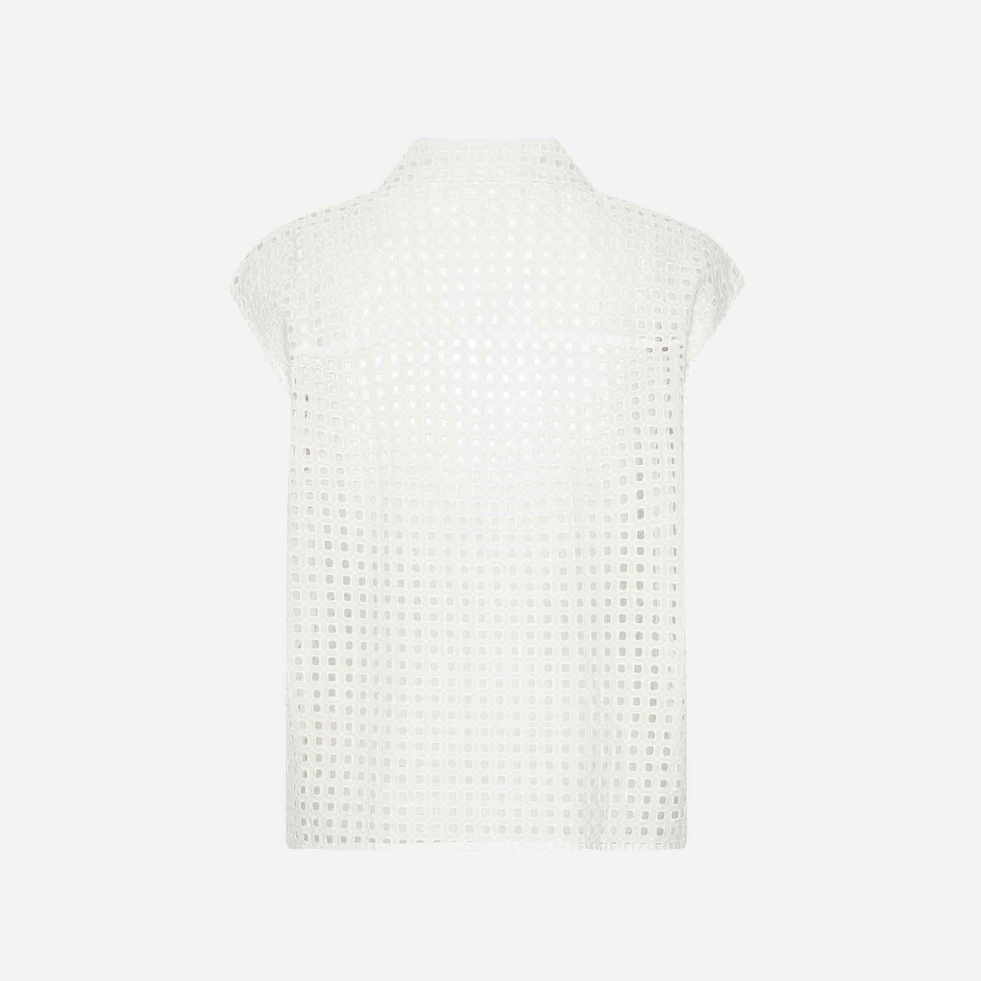 Stephen Embroidery Anglaise Shirt White