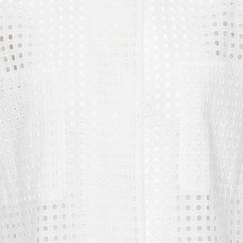 Stephen Embroidery Anglaise Shirt White