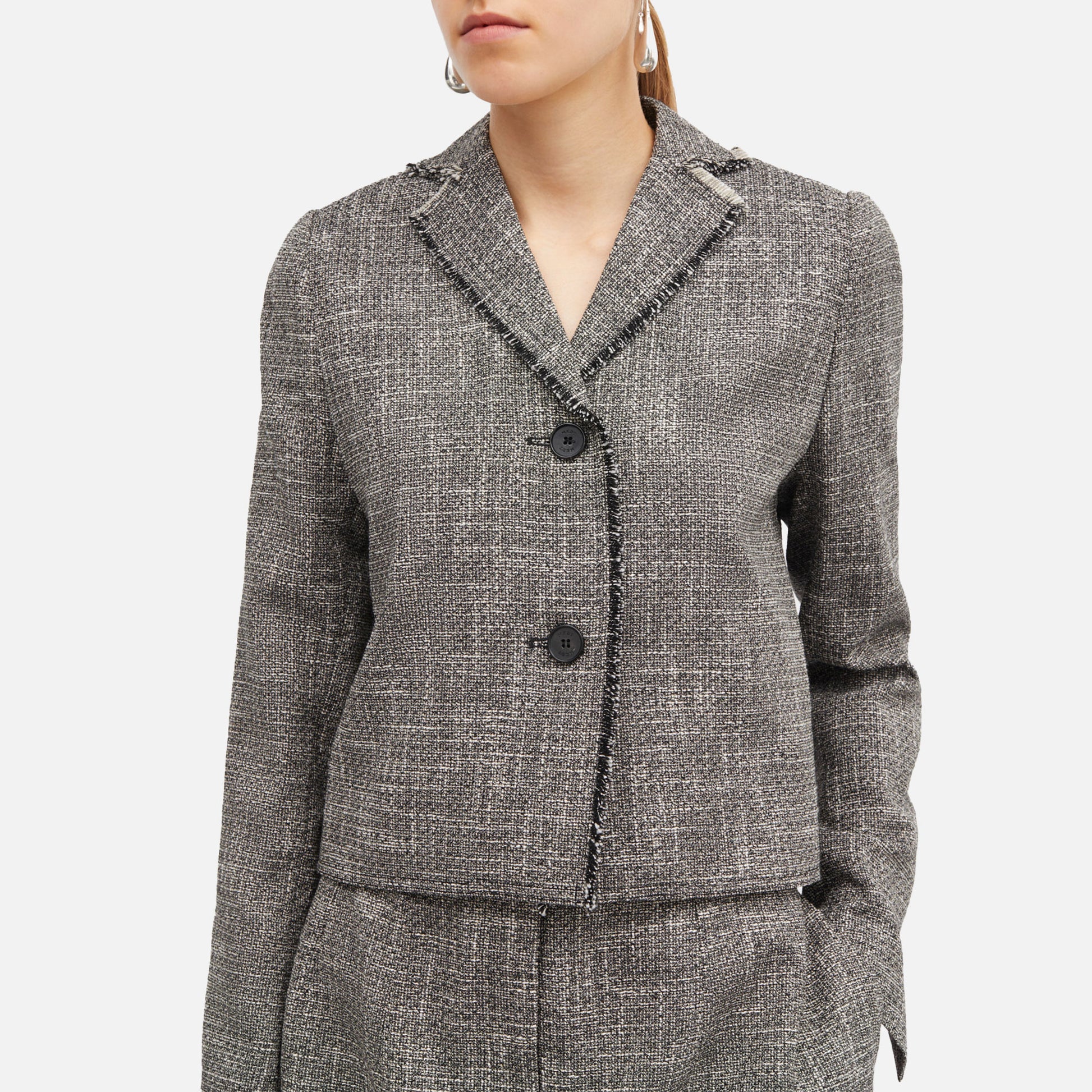 July Tweed Blazer Granite