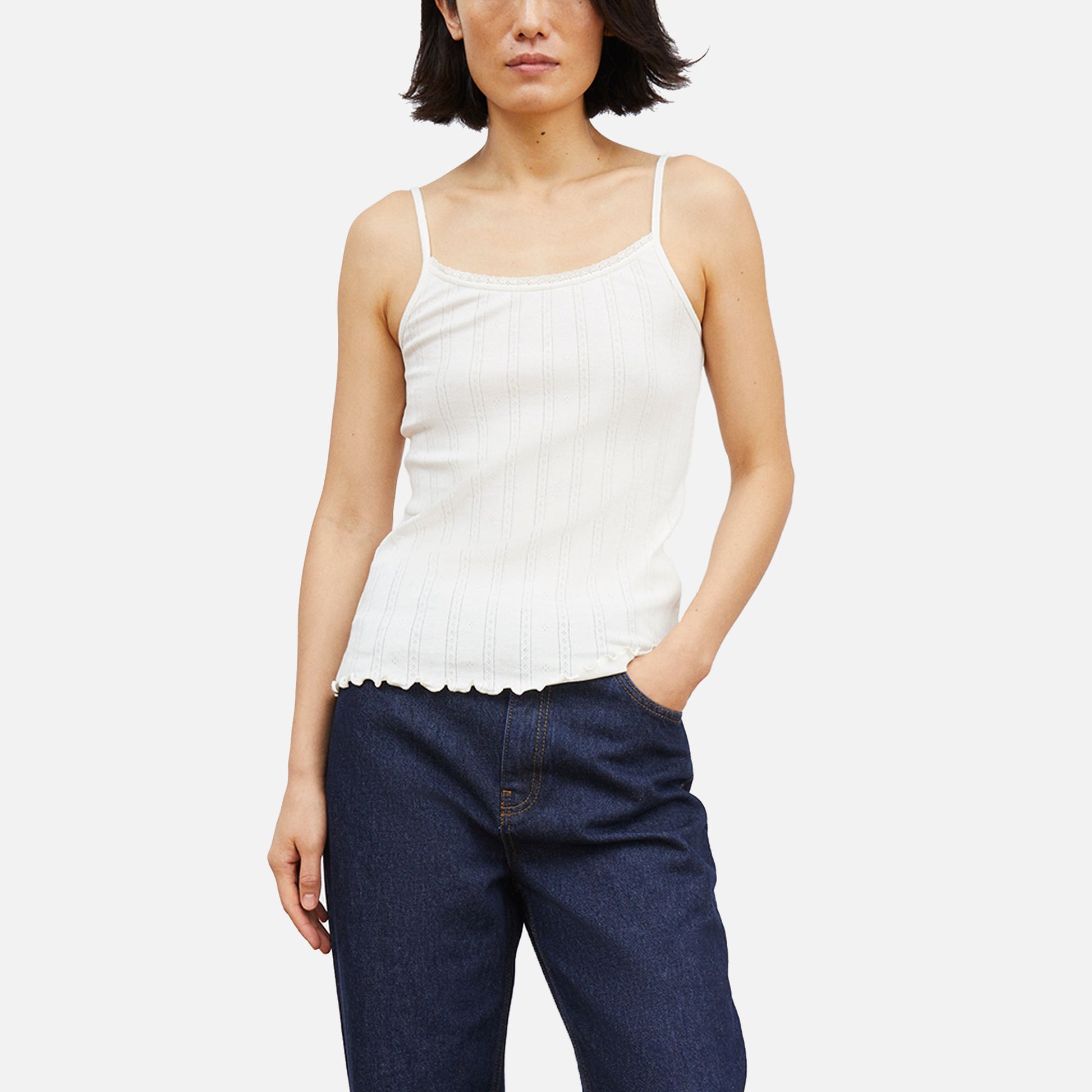 June Cami Top Ecru