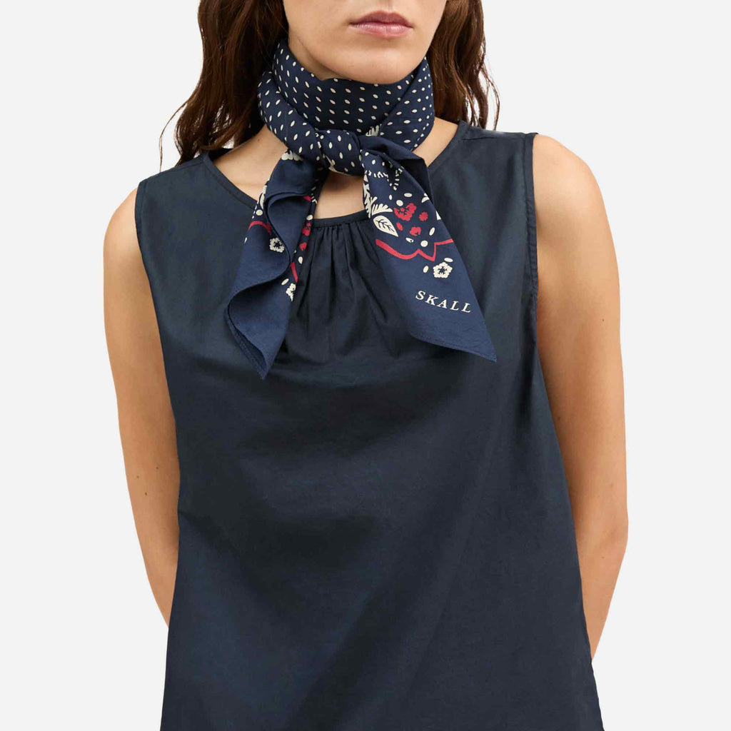 Juniper Scarf Big Navy/Red/Ecru
