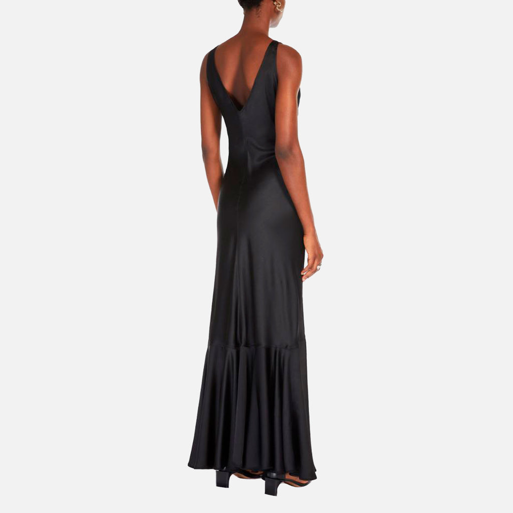 Katia Satin Dress Black