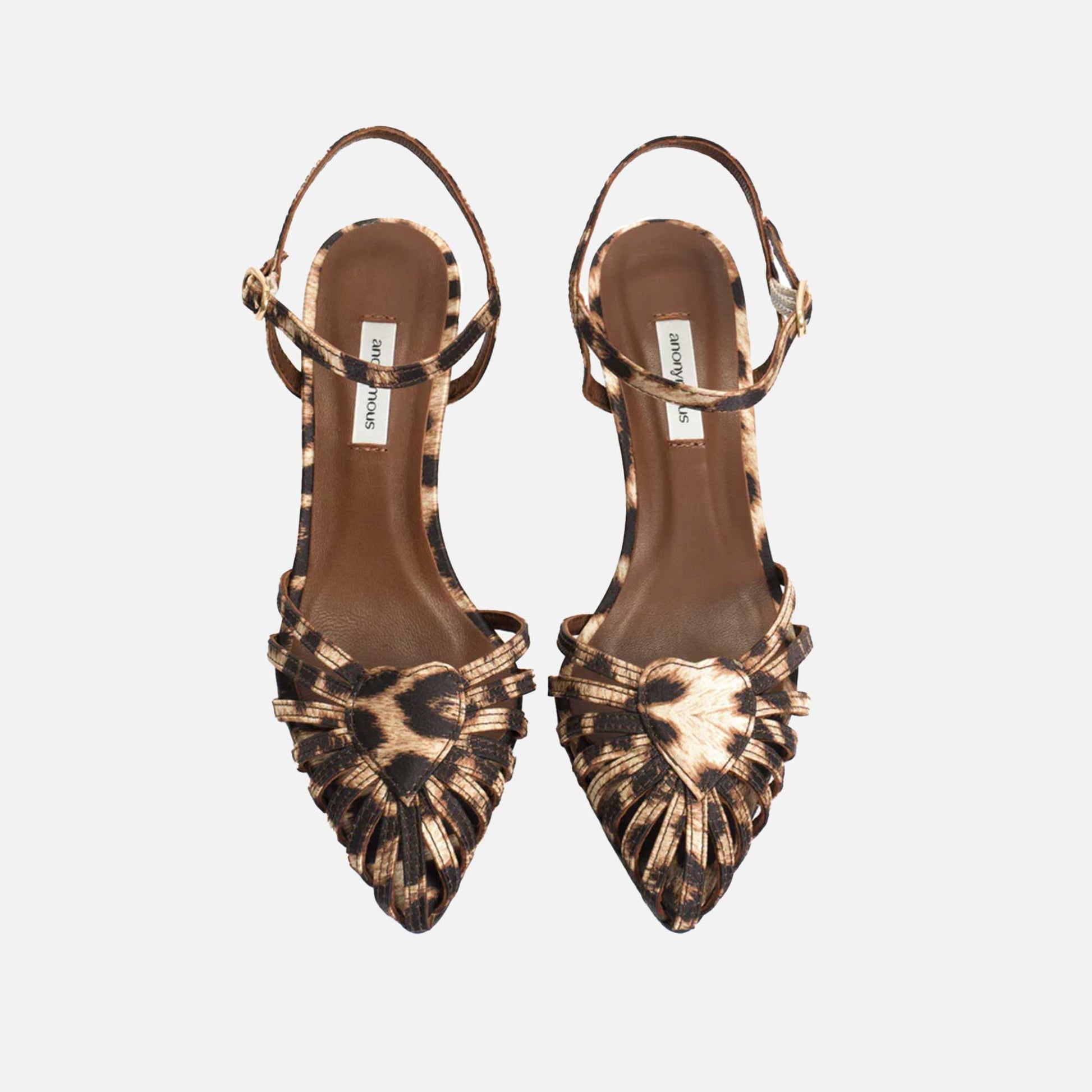 Keesha 55 Satin Print Leopard Sandals