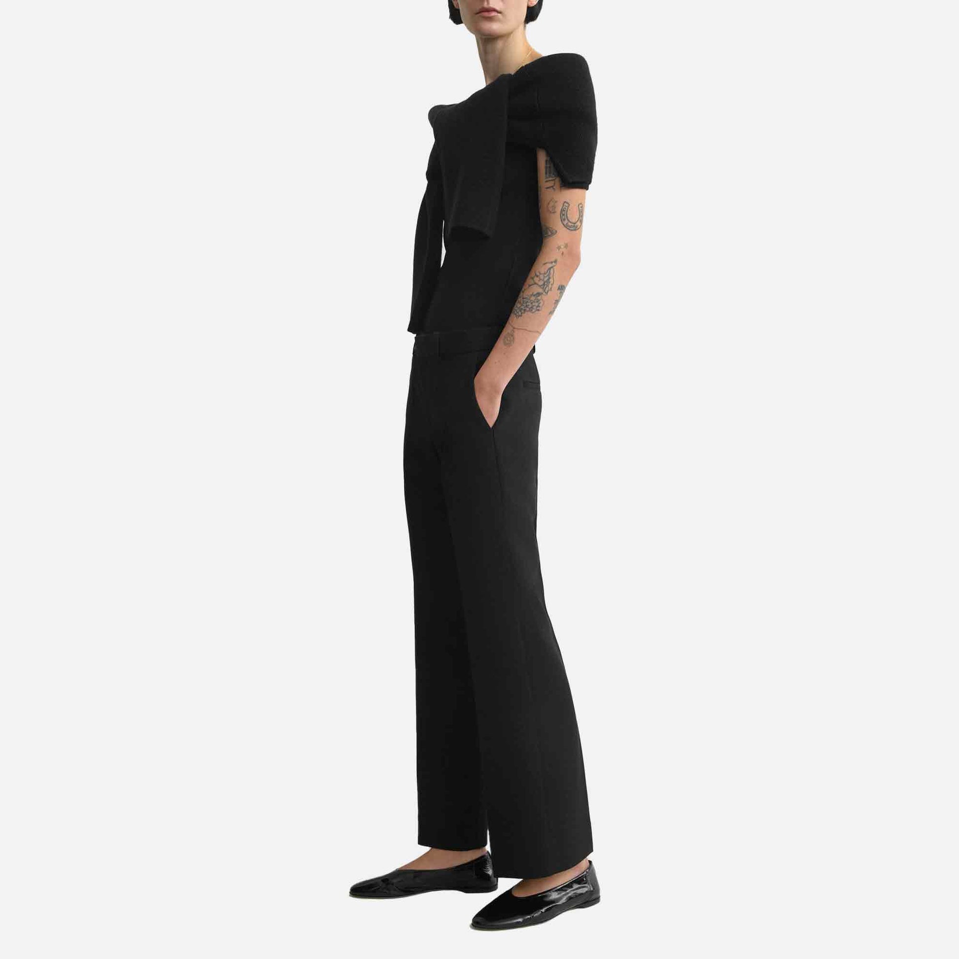 Kick Flare Trousers Black