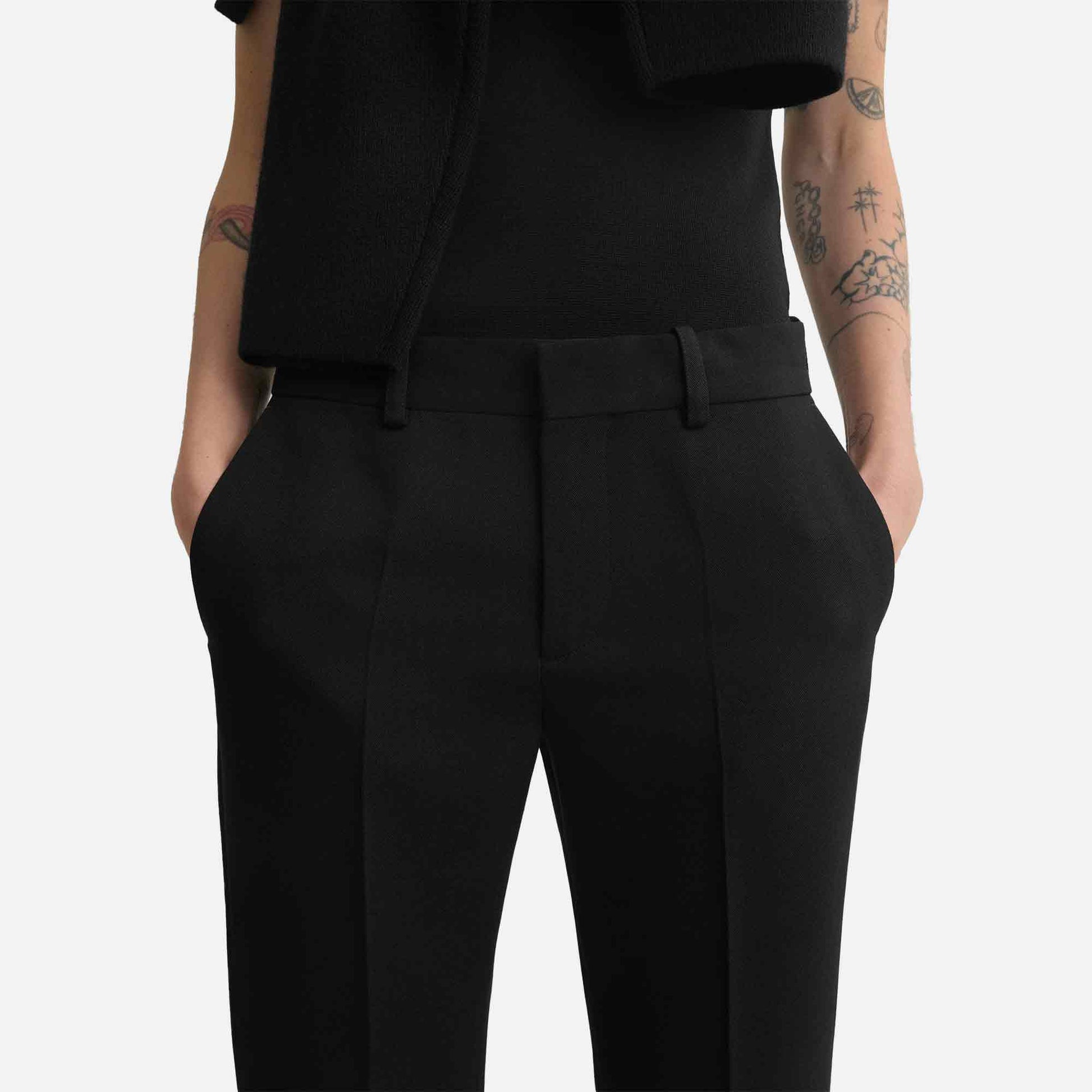 Kick Flare Trousers Black