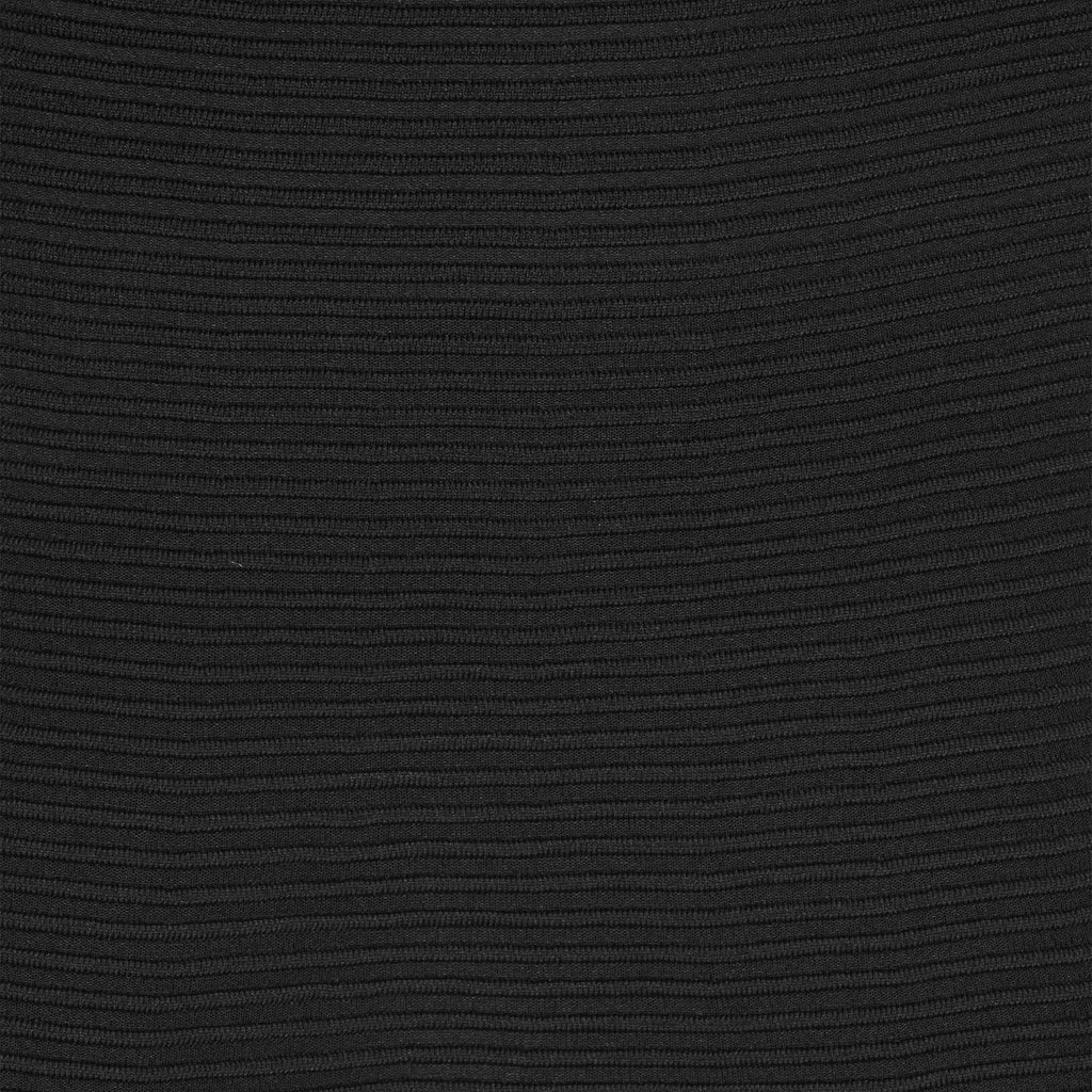 Knitted Flared Mini Dress Black