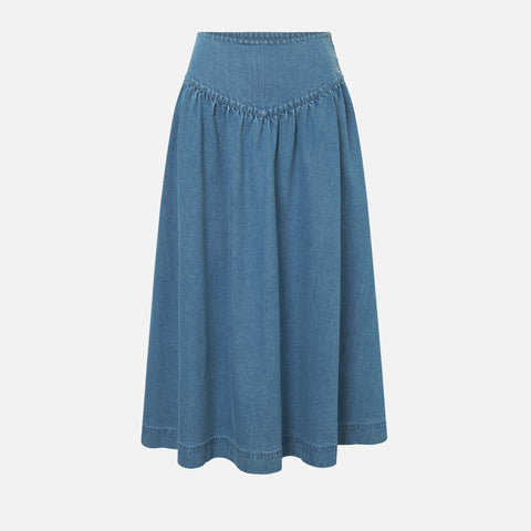 Corfu Skirt Heavy Washed Denim