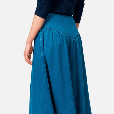 Corfu Skirt Heavy Washed Denim