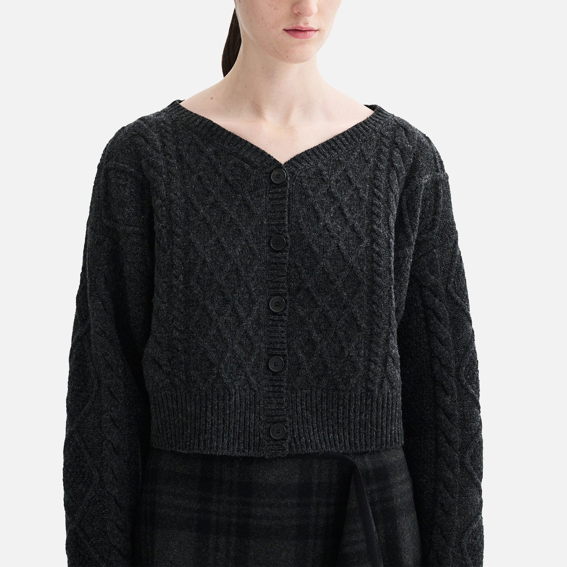 Koro Raw Wool Knit Grey Melange