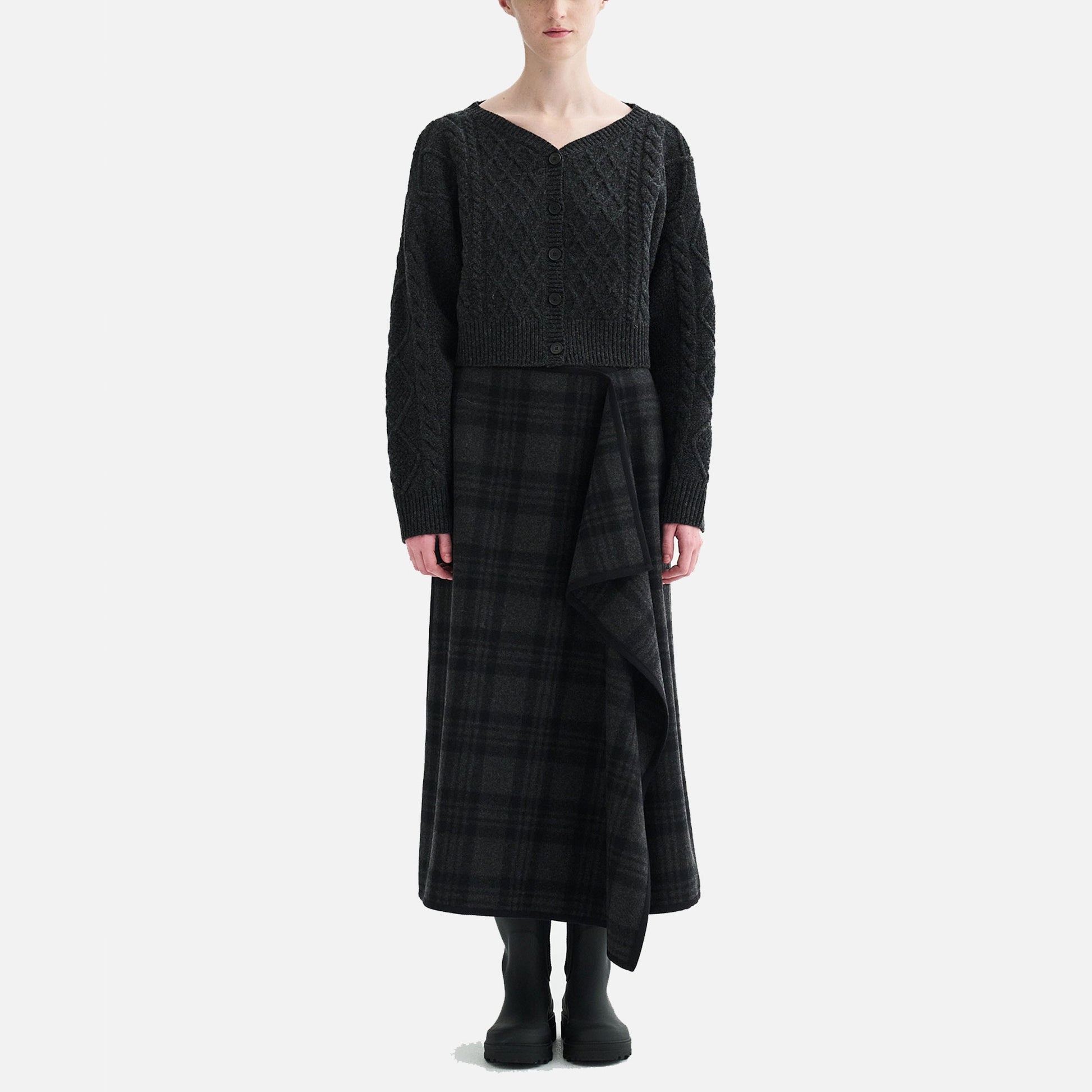 Koro Raw Wool Knit Grey Melange