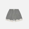 Lace Bermuda Sweatshorts Dark Grey Melange
