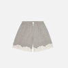 Lace Bermuda Sweatshorts Light Grey Melange