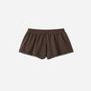 Lace Mini Sweatshorts Cocoa Brown