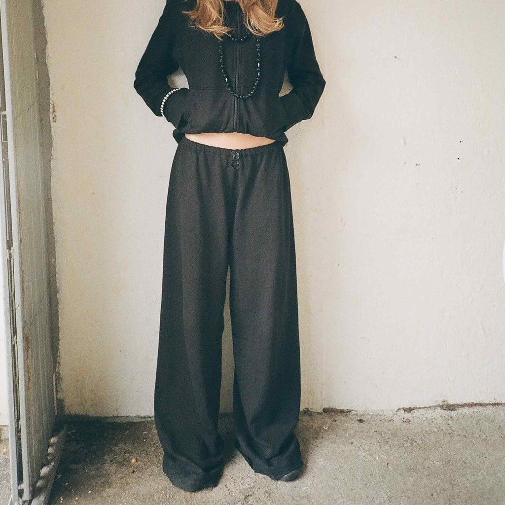Lace Sweatpants Black