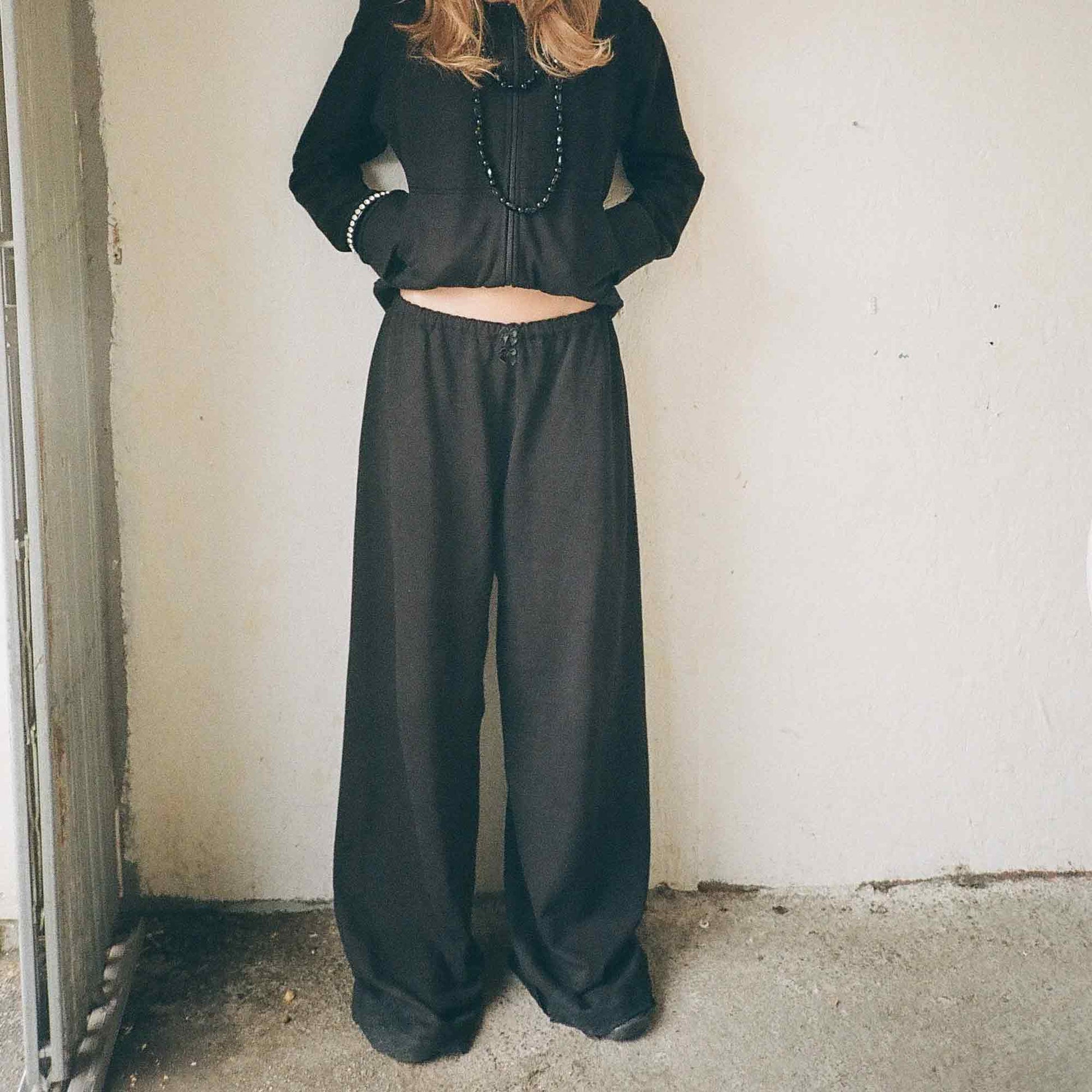 Lace Sweatpants Black