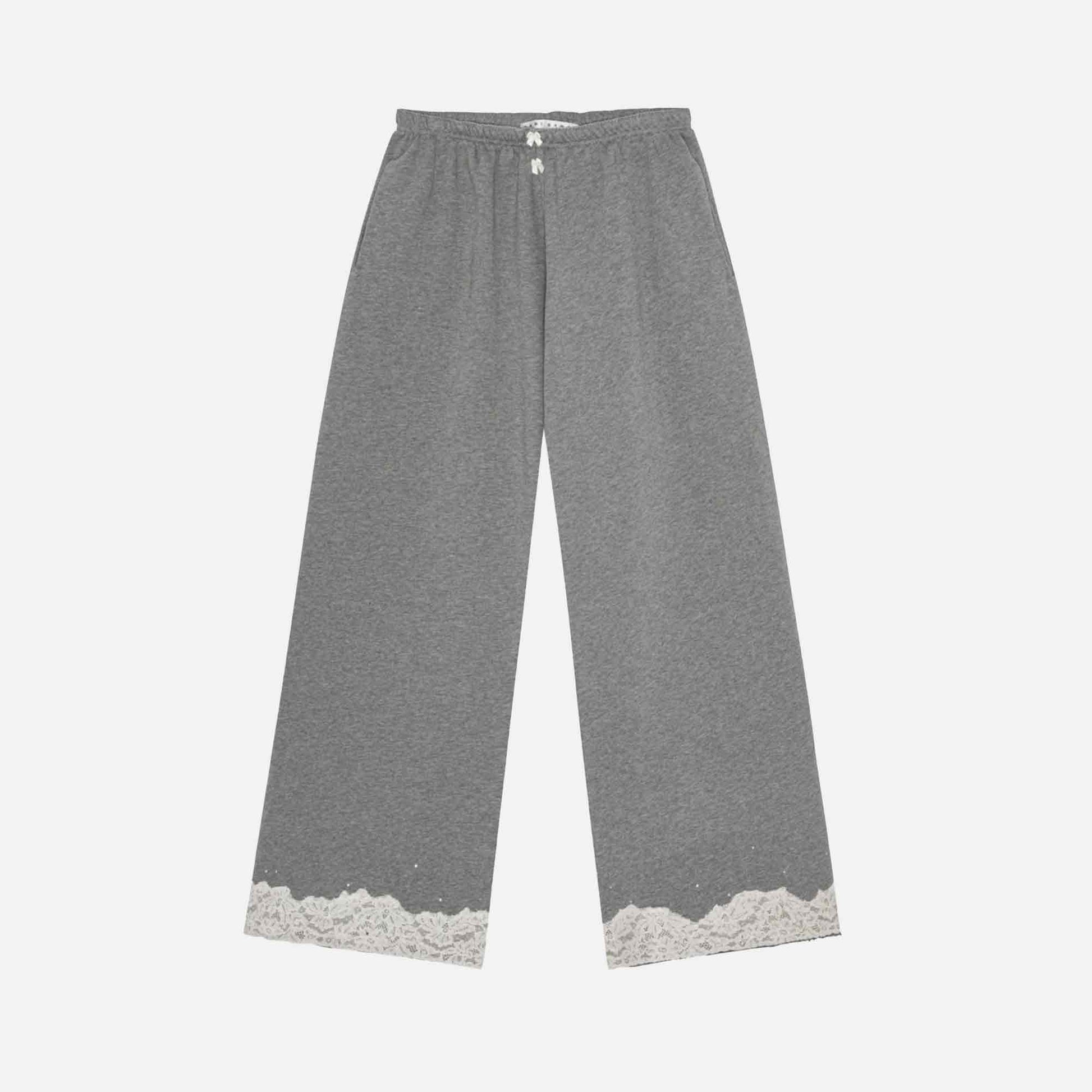 Lace Sweatpants Dark Grey Melange