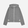 Lace Zip-Up Hoodie Dark Grey Melange