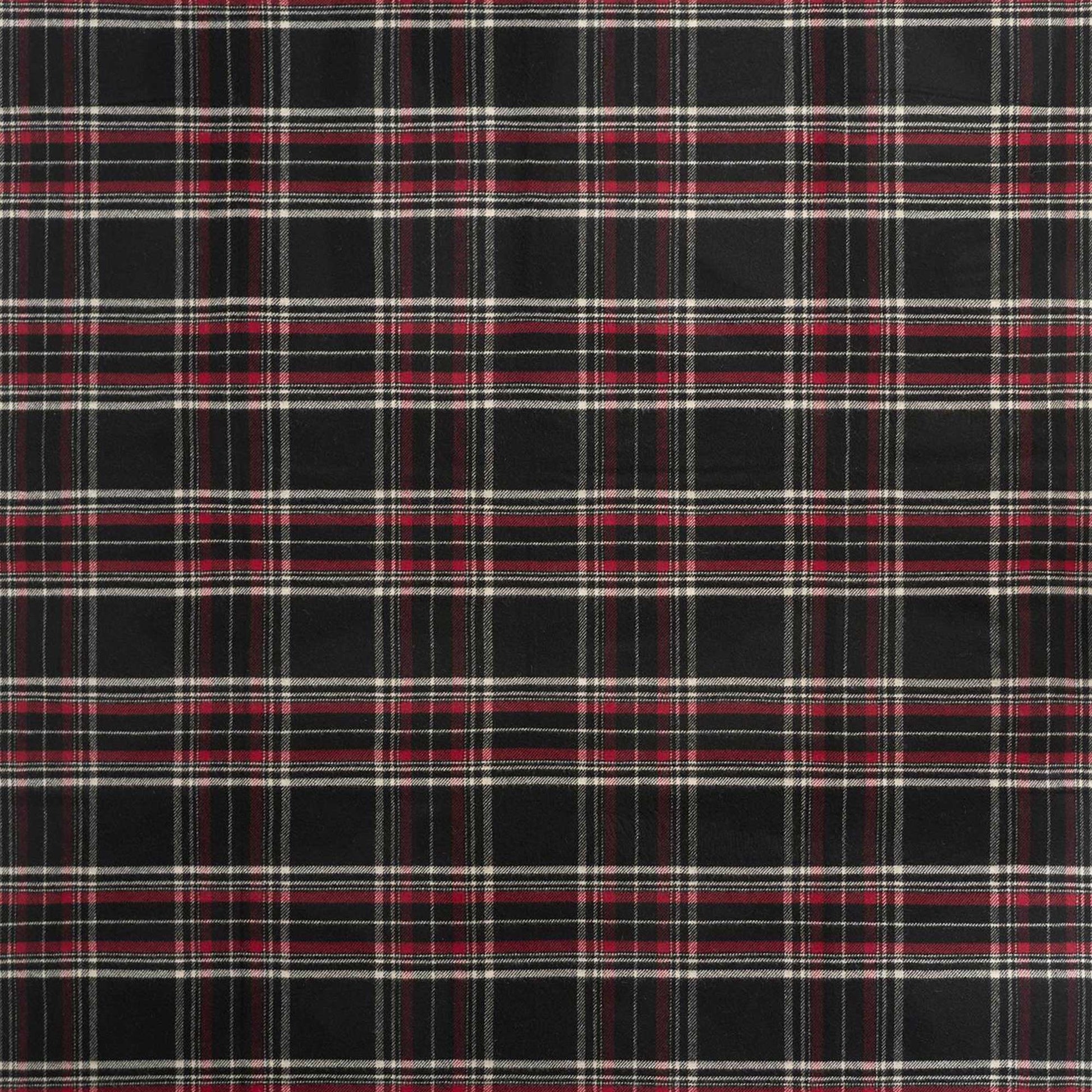 Lambswool Blanket Black Plaid