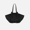 Large Mochi Tote Bag Grained Leather Black