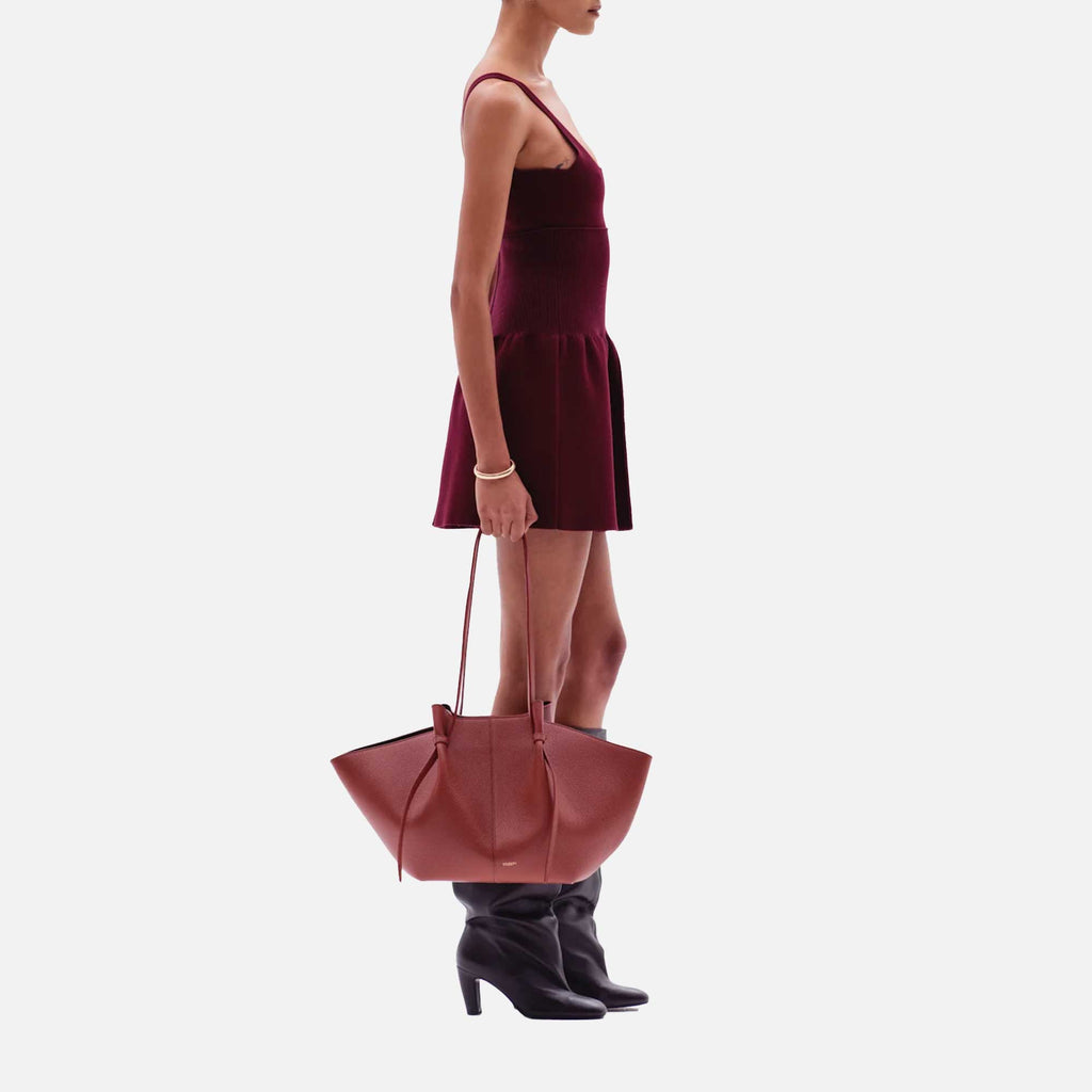 Large Mochi Tote Bag Grained Leather Maple