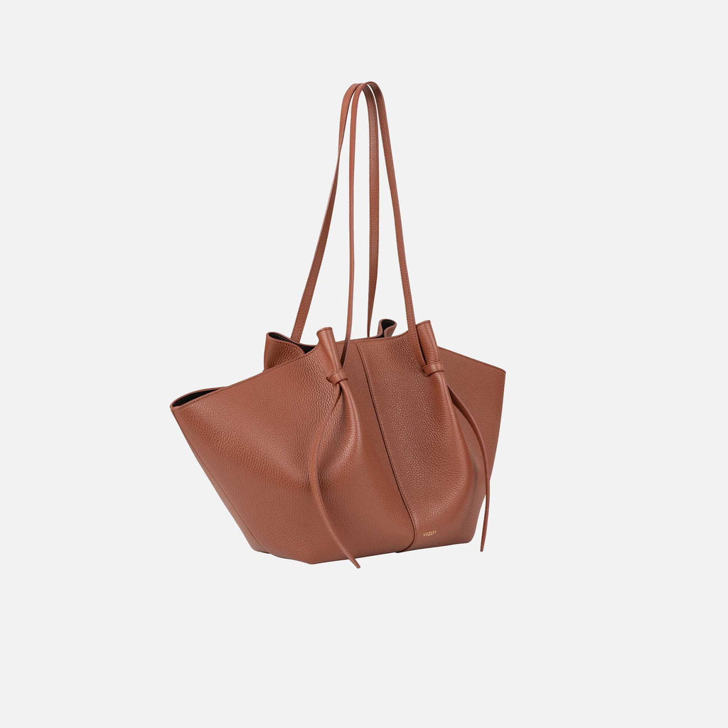 Large Mochi Tote Bag Grained Leather Maple