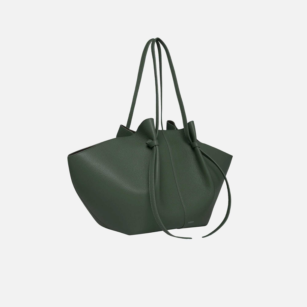 Large Mochi Tote Bag Grained Leather Pine