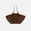 Large Mochi Tote Bag Suede Chocolate