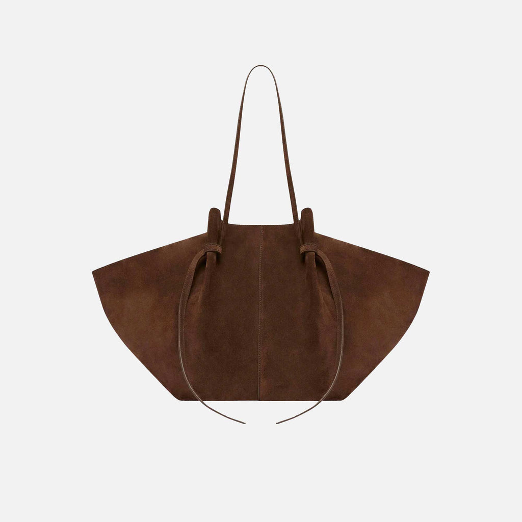 Large Mochi Tote Bag Suede Chocolate