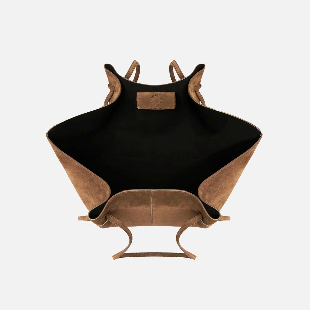 Large Mochi Tote Bag Suede Cognac