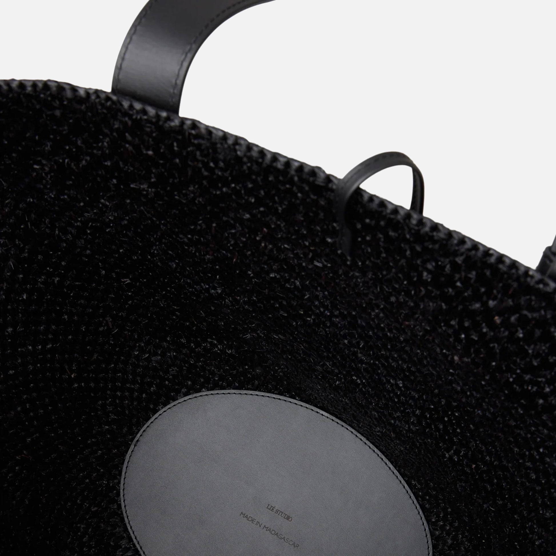 The Bianca Large Raffia Bag Black