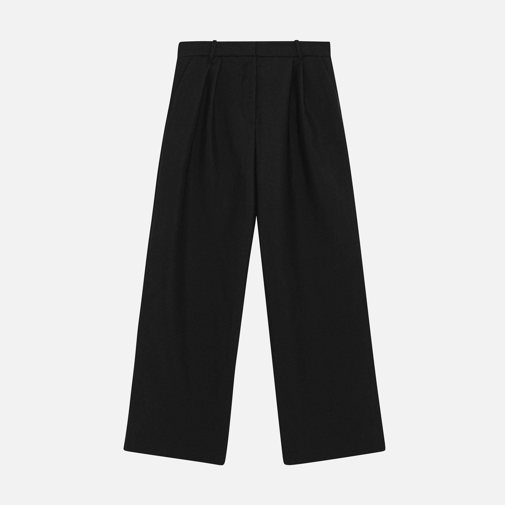 Larry Pants Black Wool