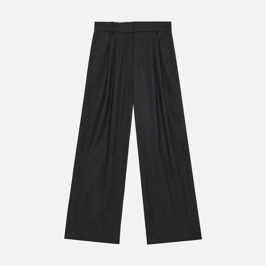 Larry Pants Dark Grey Herringbone