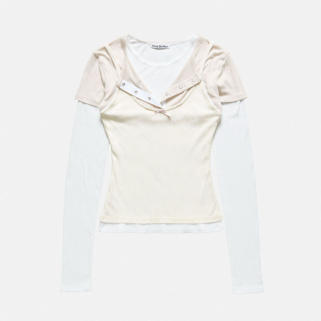 Layered Jersey Shirt White/Off White
