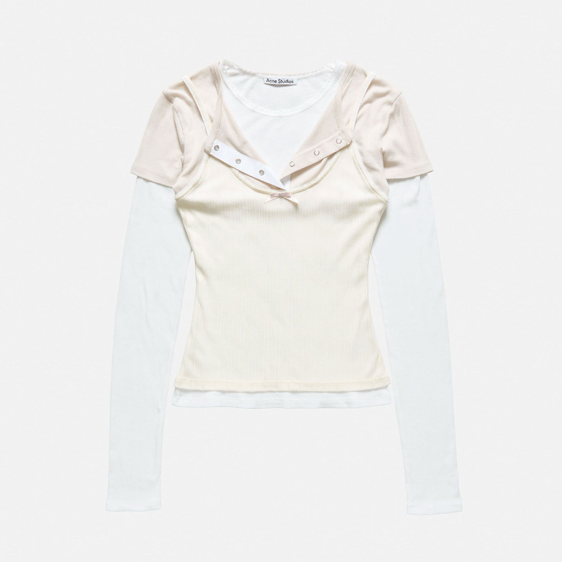 Layered Jersey Shirt White/Off White