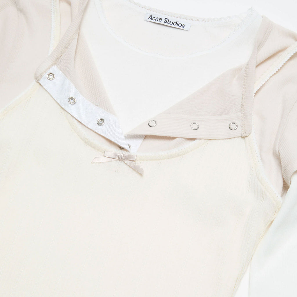 Layered Jersey Shirt White/Off White
