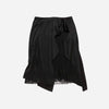 Layered Satin Skirt Black