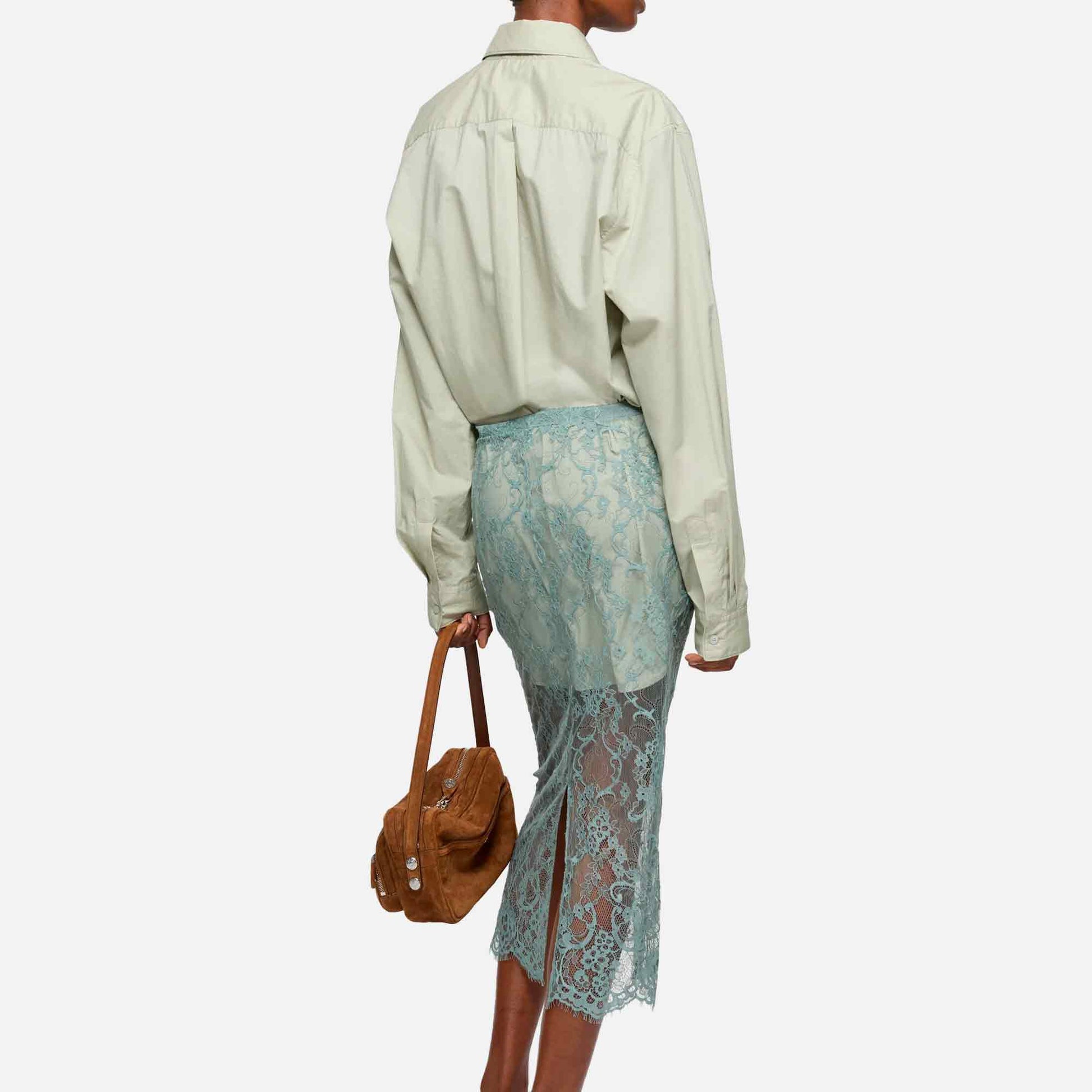 Layered Shirt Dress Eucalyptus Green