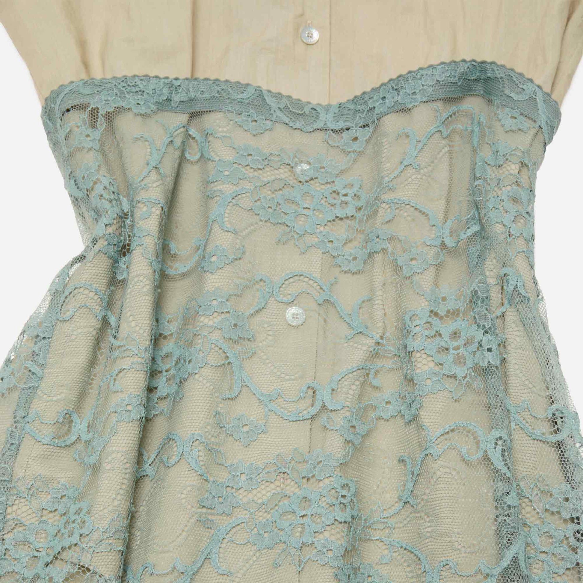 Layered Shirt Dress Eucalyptus Green