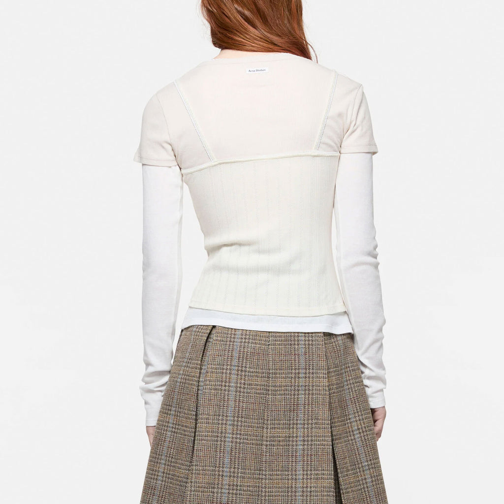 Layered Jersey Shirt White/Off White