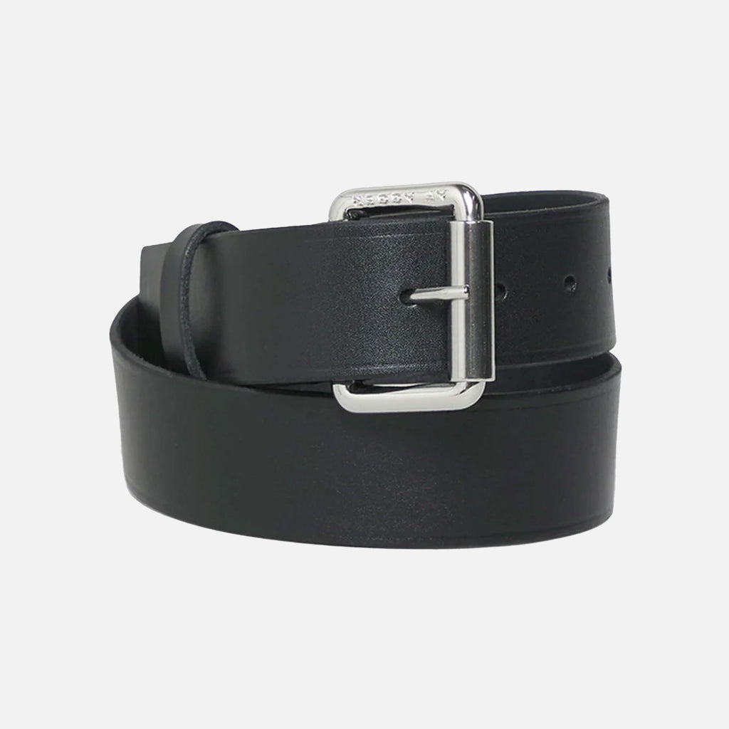 Leather Belt Wide Black