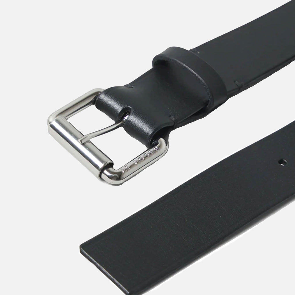 Leather Belt Wide Black