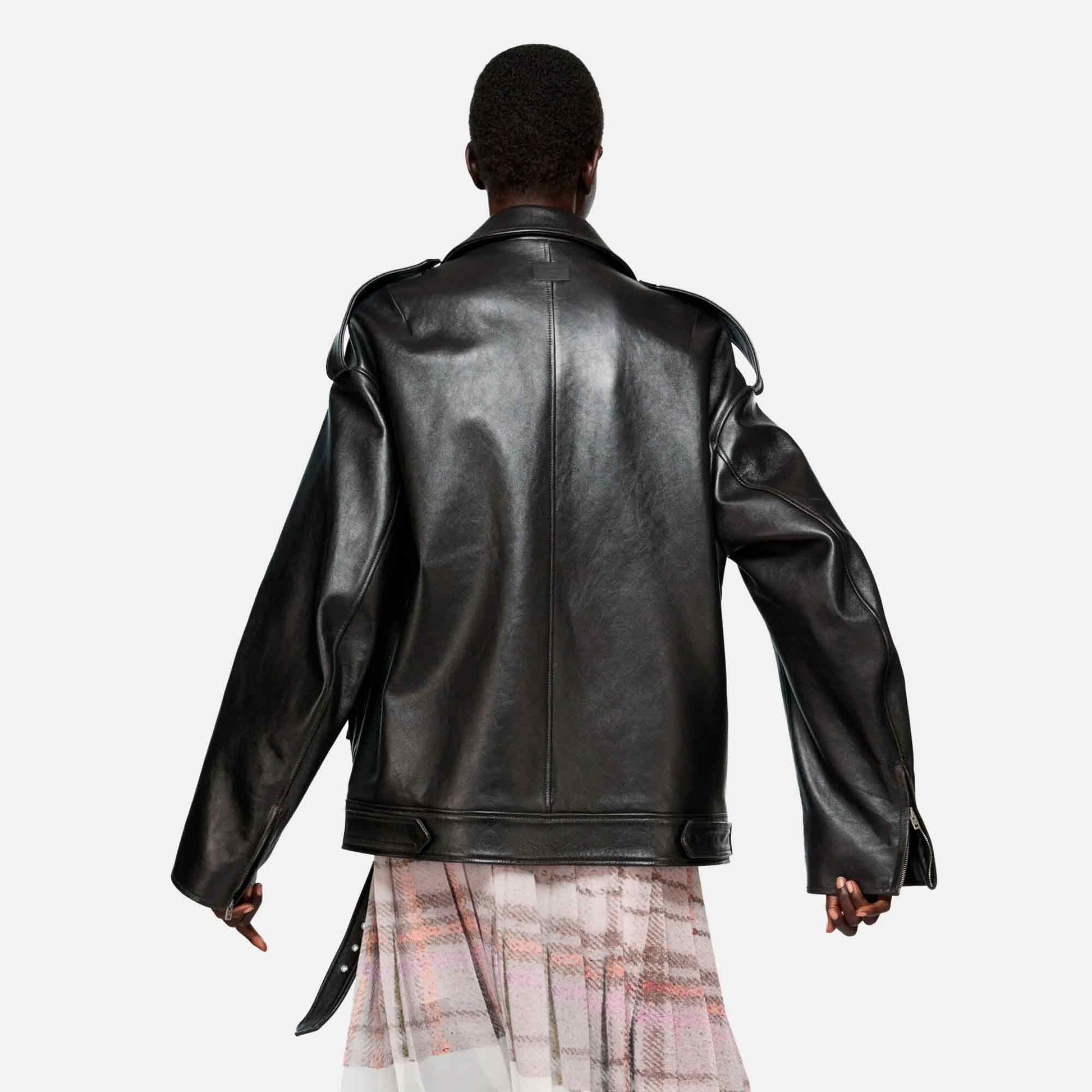 Leather Biker Jacket Black