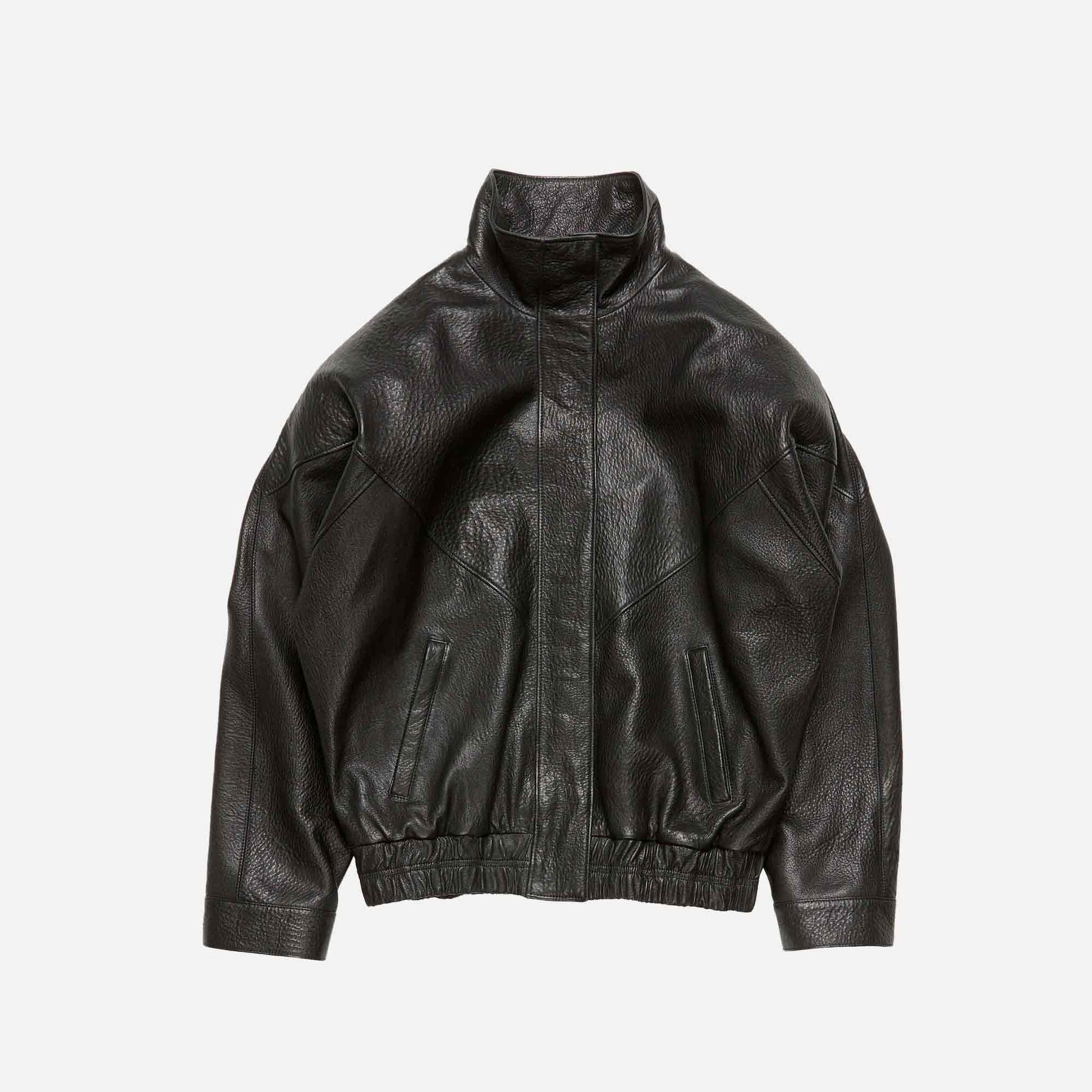 Leather Logo Jacket Black
