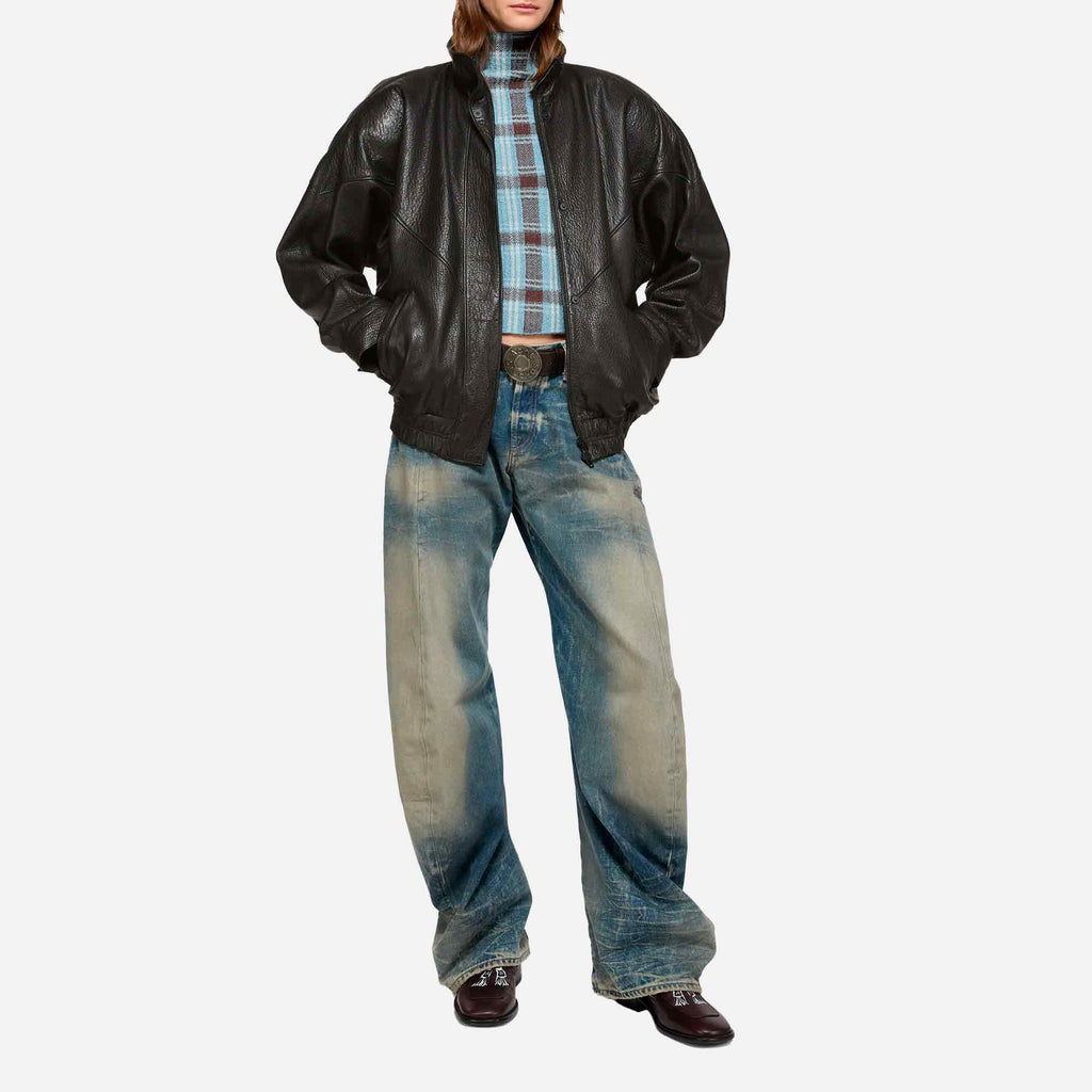 Leather Logo Jacket Black