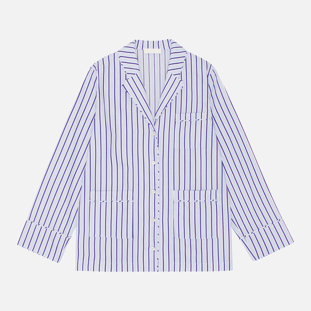 Leo Shirt Blue/Dark Blue Stripe