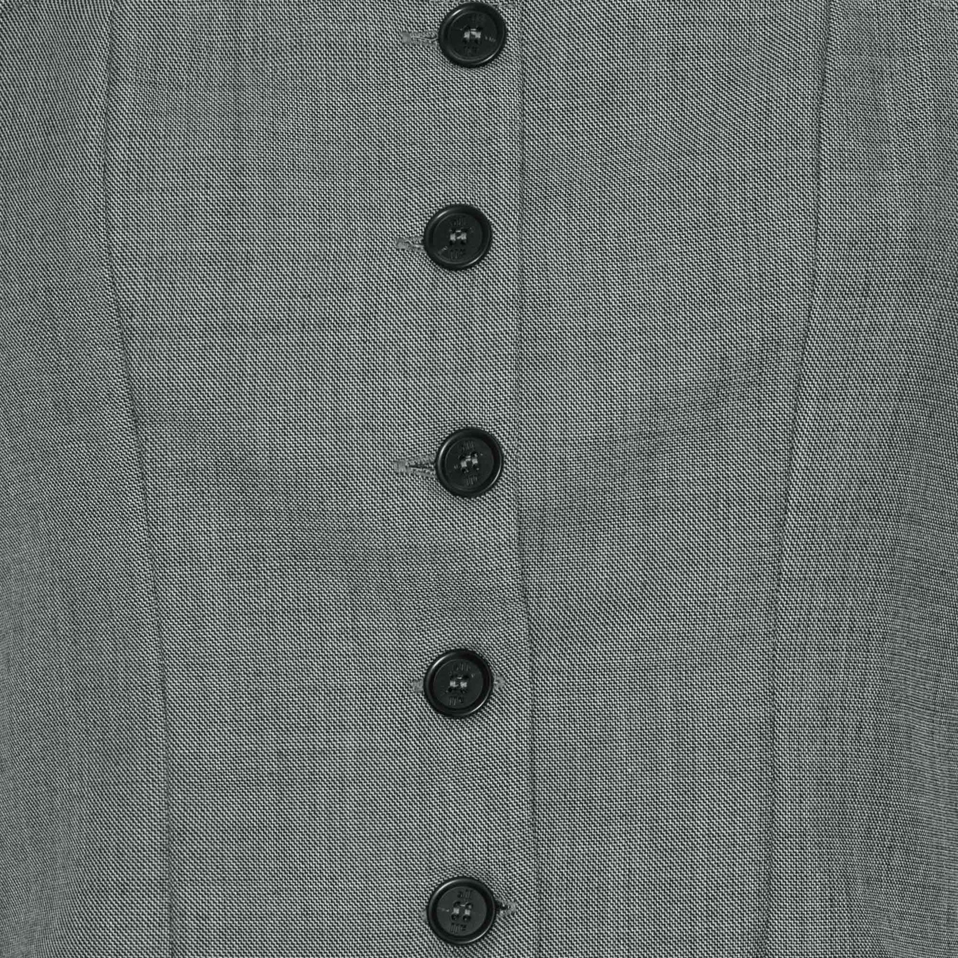 Leon Top Black Melange Wool