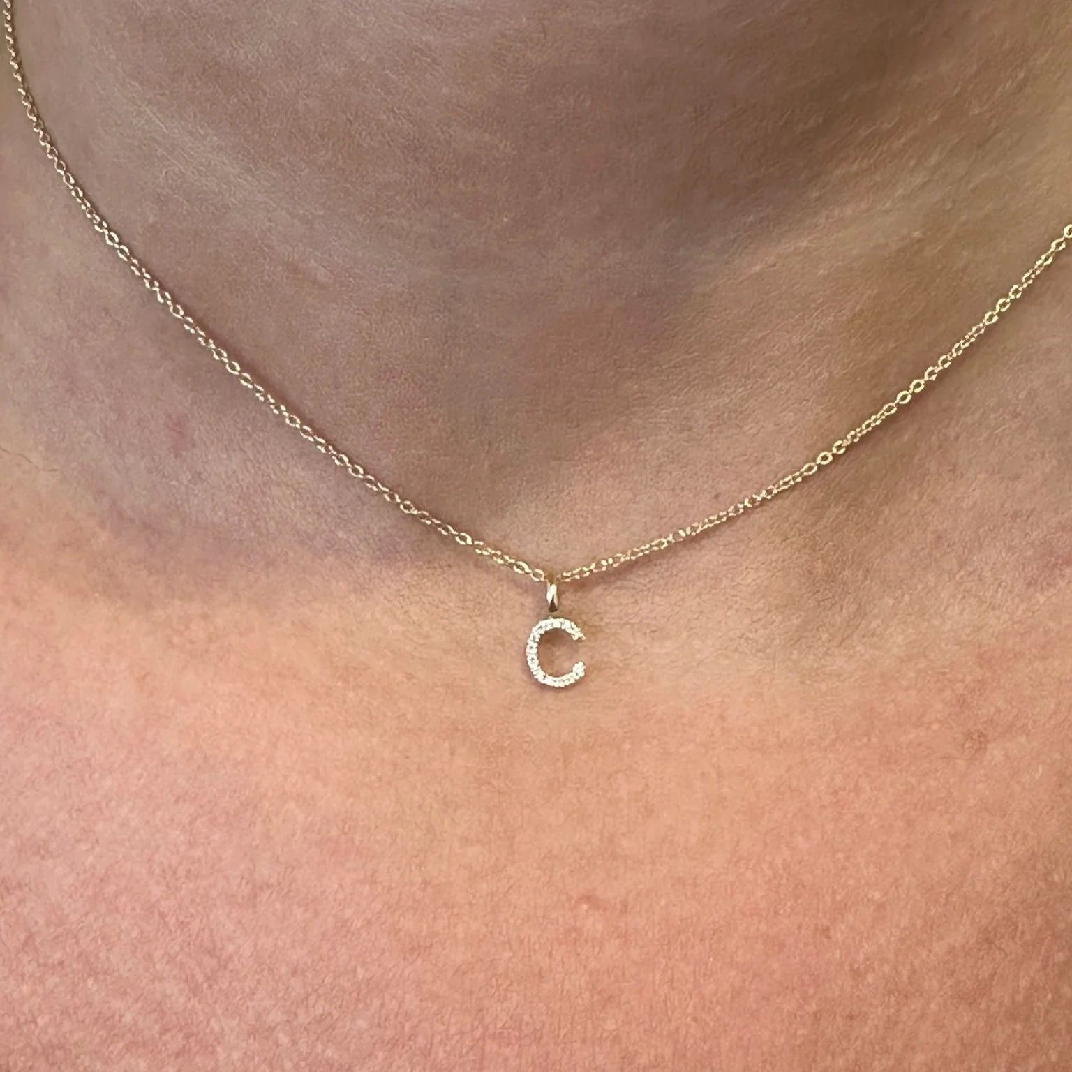 Diamond Letter C With Chain