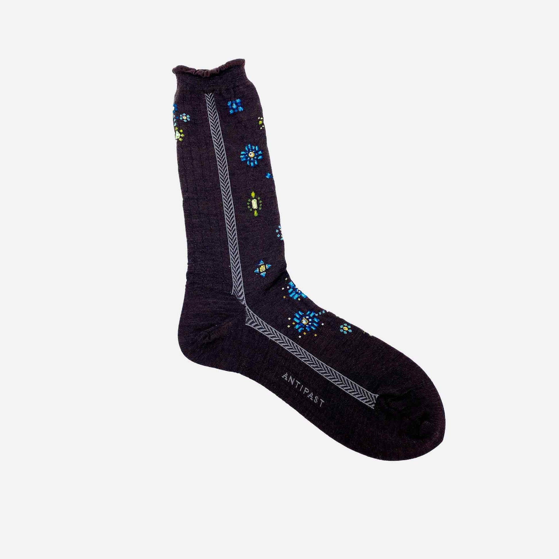 Like A Jewelry Socks Dark Brown