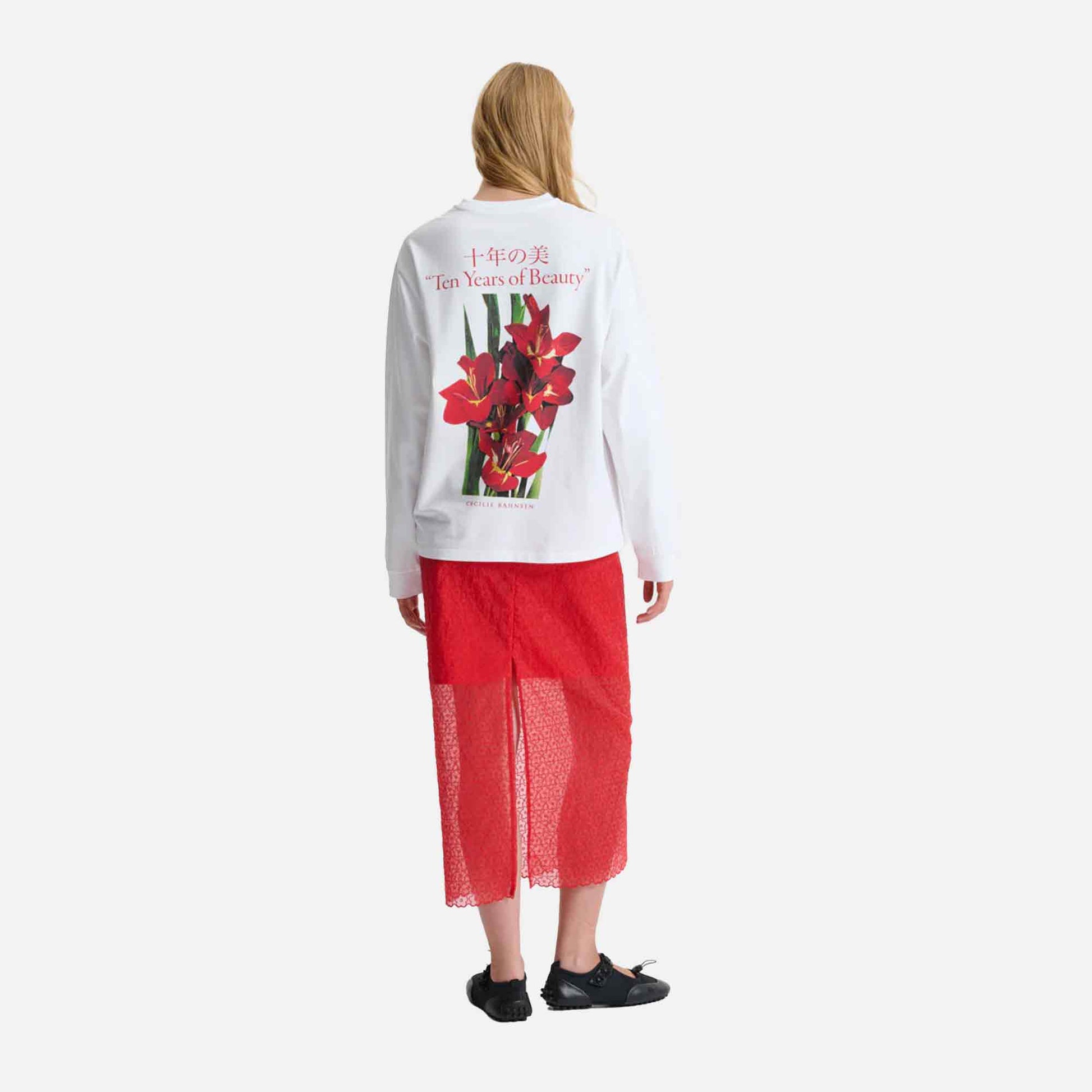 Lily T-Shirt White/Red